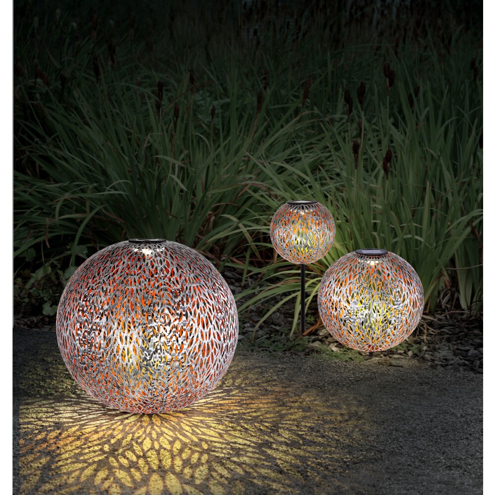 Globo Lampada solare LED Argento, 1-Luce main product photo