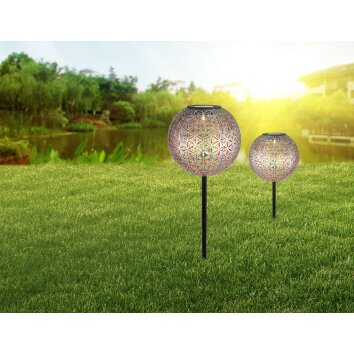 Globo Lampada solare LED Argento, 1-Luce