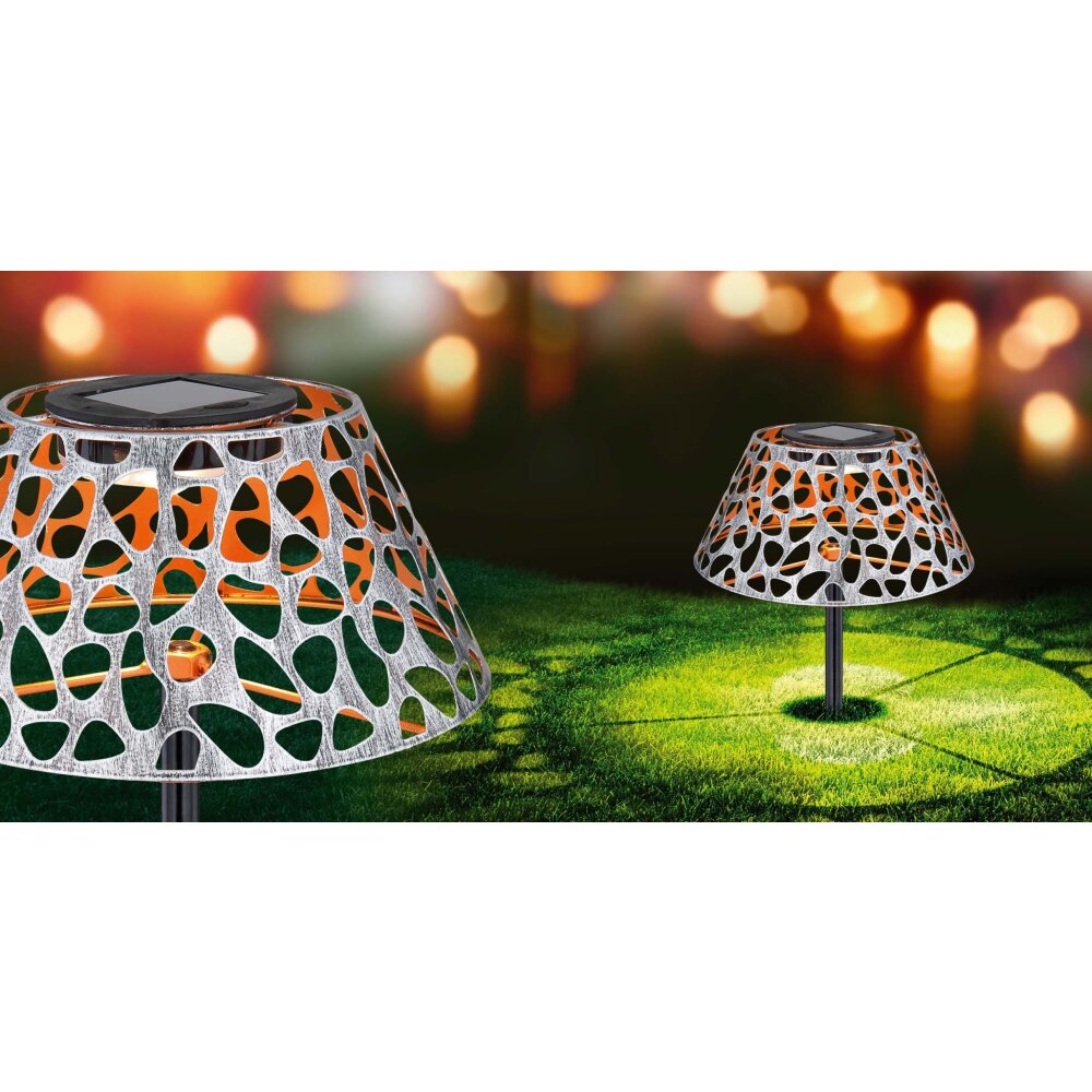 Globo Lampada solare LED Argento, 1-Luce main product photo
