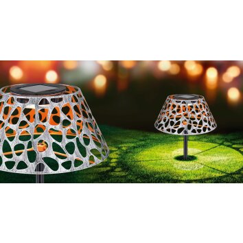 Globo Lampada solare LED Argento, 1-Luce