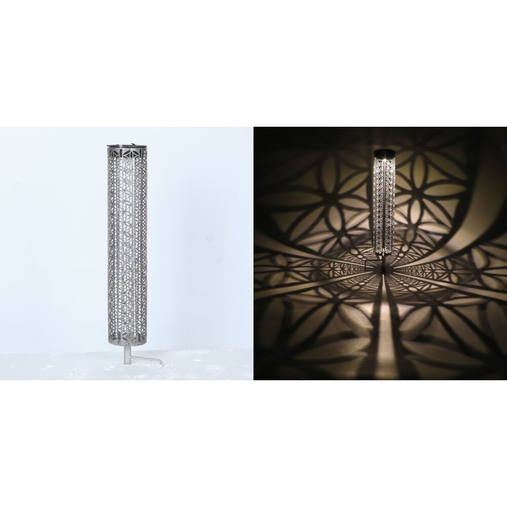 Globo Lampada solare LED Argento, 1-Luce