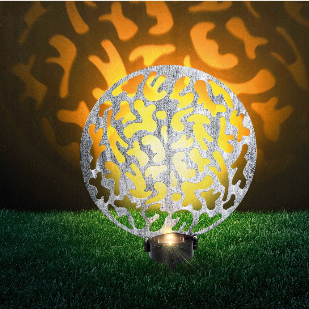 Globo Lampada solare LED Argento, 2-Luci main product photo