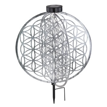 Globo Lampada solare LED Argento, 1-Luce