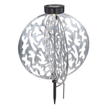 Globo Lampada solare LED Argento, 1-Luce