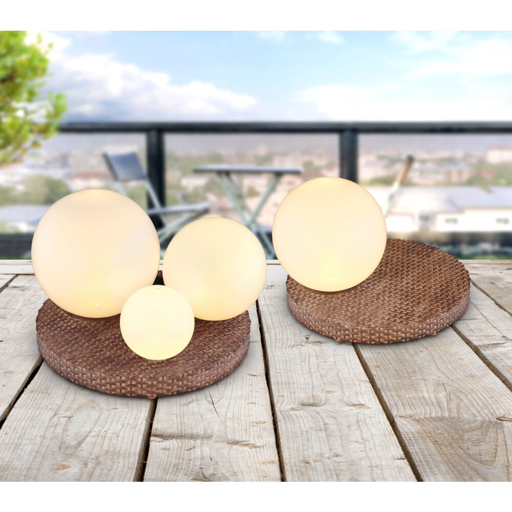 Globo Lampada solare LED Grigio, 3-Luci main product photo