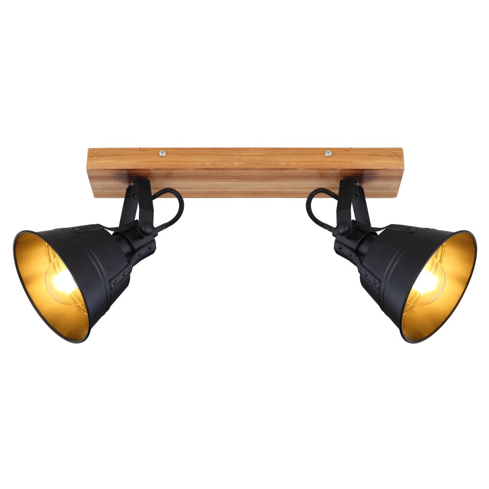 Globo GÜNTHER Plafoniera Legno chiaro, 2-Luci