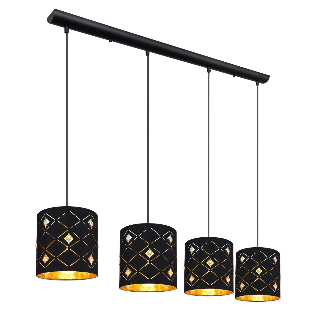 Globo ABBEY Lampadario a sospensione Ramato, Nero, 4-Luci main product photo