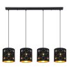Globo ABBEY Lampadario a sospensione Ramato, Nero, 4-Luci