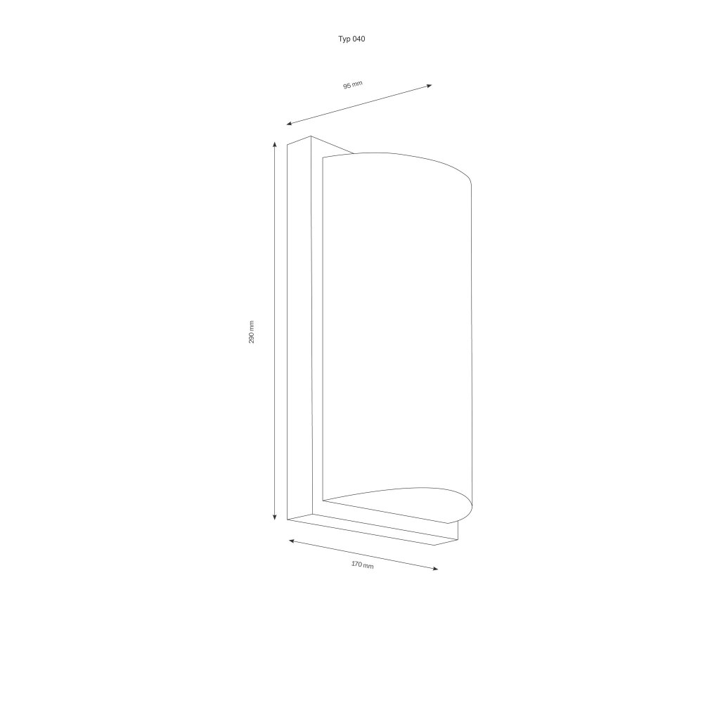 LCD 039LEDSEN Applique da esterno Nero, 1-Luce, Sensori di movimento
