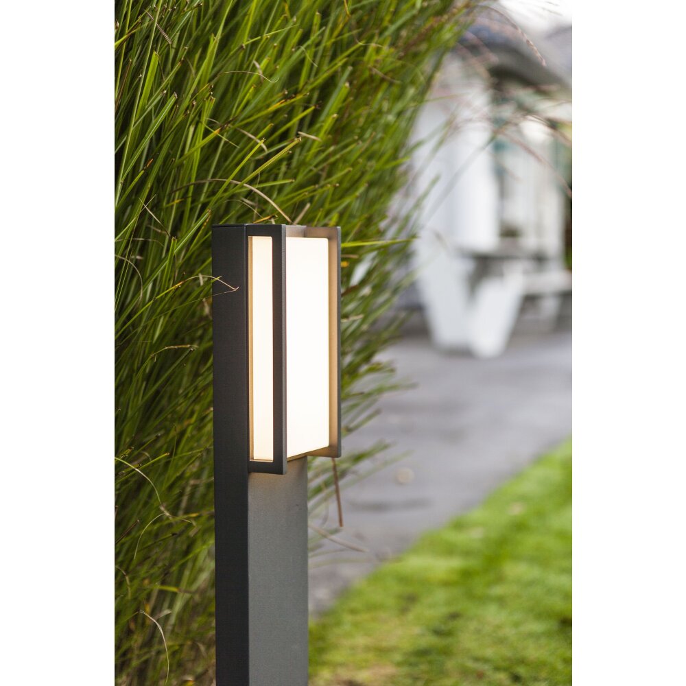 Lutec QUBO Lampioncino Segnapasso LED Antracite, 1-Luce, Cambia colore main product photo