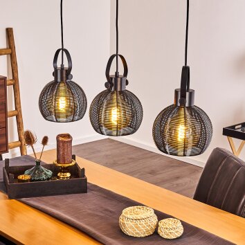 Espada Lampada a Sospensione Nero, 3-Luci