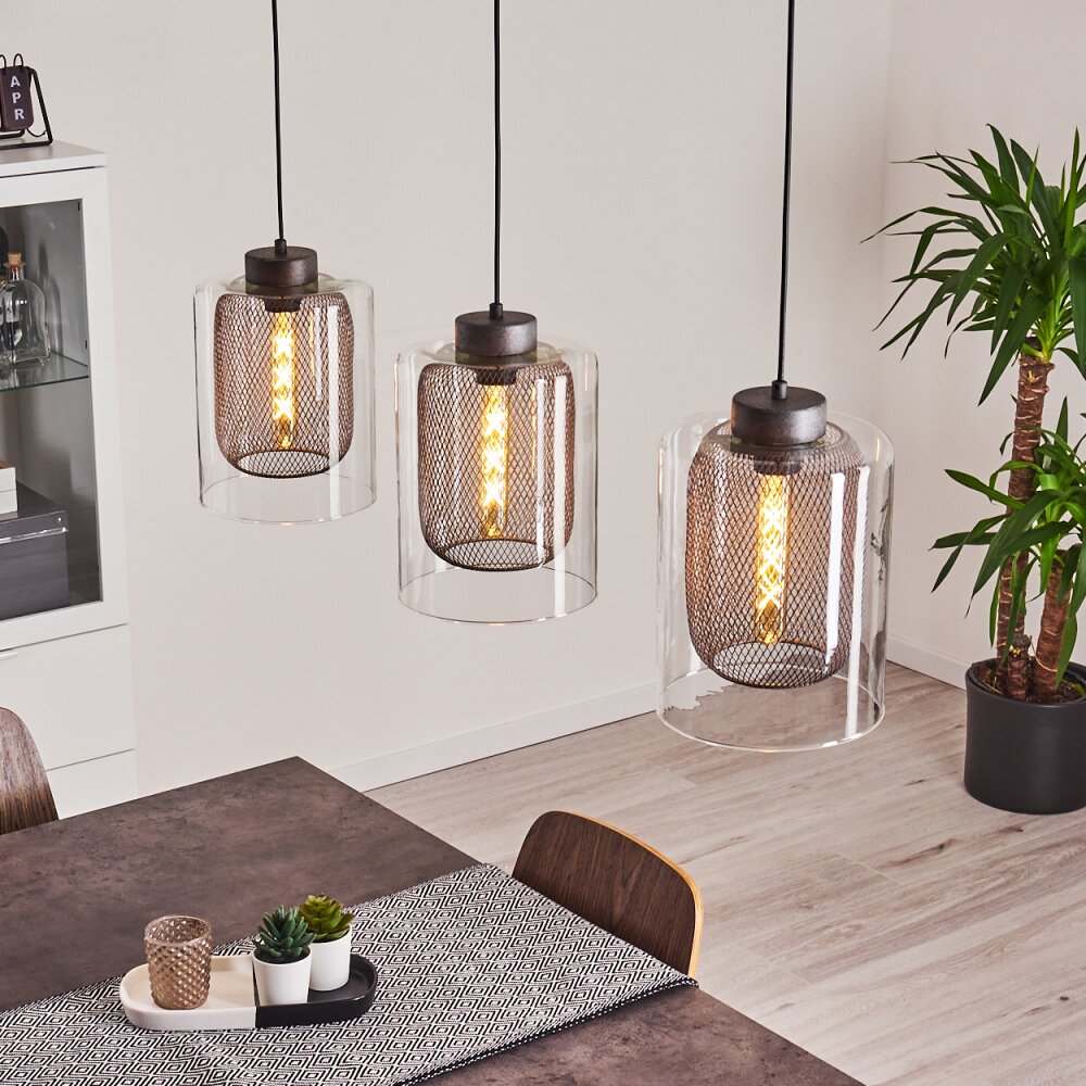 Crucible Lampada a Sospensione Grigio, Nero, 3-Luci main product photo