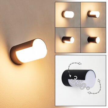 Baulund Applique da esterno LED Nero, 1-Luce