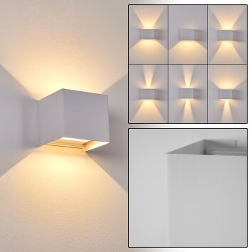 Everton Applique da esterno LED Bianco, 2-Luci