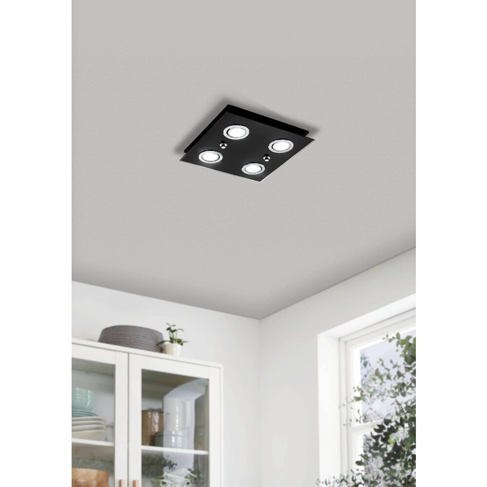 Eglo GRATTINO Plafoniera LED Nero, 4-Luci main product photo