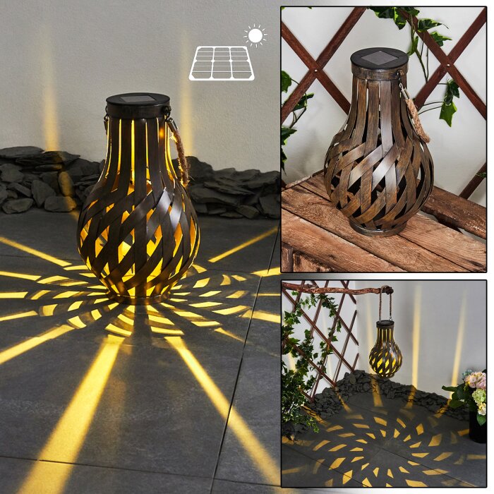 Soulé Lampada solare LED Marrone, 1-Luce