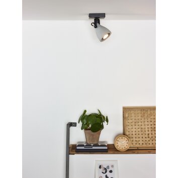 Lucide CONCRI Faretto da soffitto LED Nero, 1-Luce