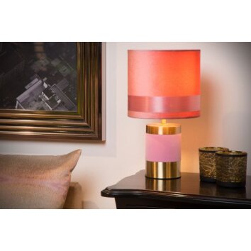 Lucide FRIZZLE Lampada da tavolo Ottone, Fucsia, 1-Luce