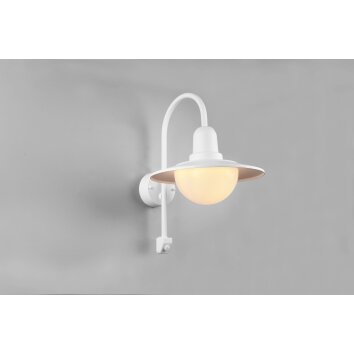 Trio Norman Applique da esterno Bianco, 1-Luce, Sensori di movimento