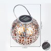 Moreland Lampada solare LED Ramato, Nero, Argento, 1-Luce