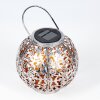 Moreland Lampada solare LED Ramato, Nero, Argento, 1-Luce