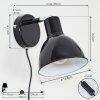 Caney Applique Cromo, Nero, 1-Luce