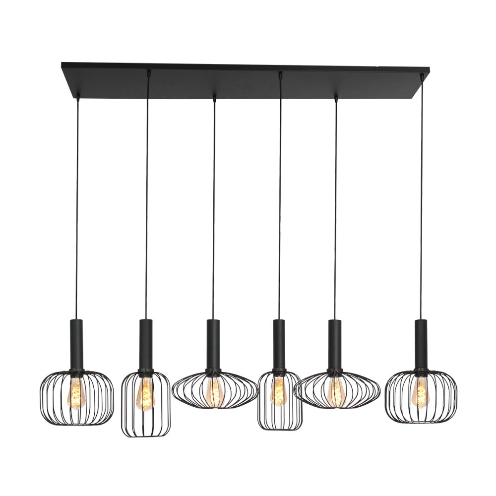 Steinhauer Aureole Lampada a Sospensione Nero, 6-Luci main product photo