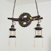Taktak Lampada a Sospensione Ottone antico, Legno scuro, 2-Luci