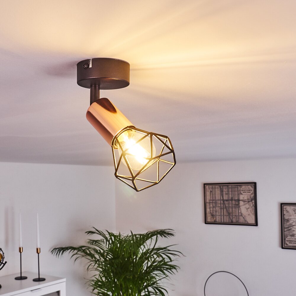Baripada Plafoniera Ramato, Nero, 1-Luce main product photo