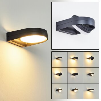 Falatasa Applique da esterno LED Antracite, 1-Luce