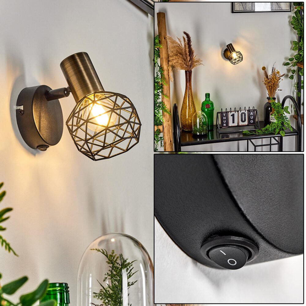Palmira Applique Ottone, Nero, 1-Luce main product photo