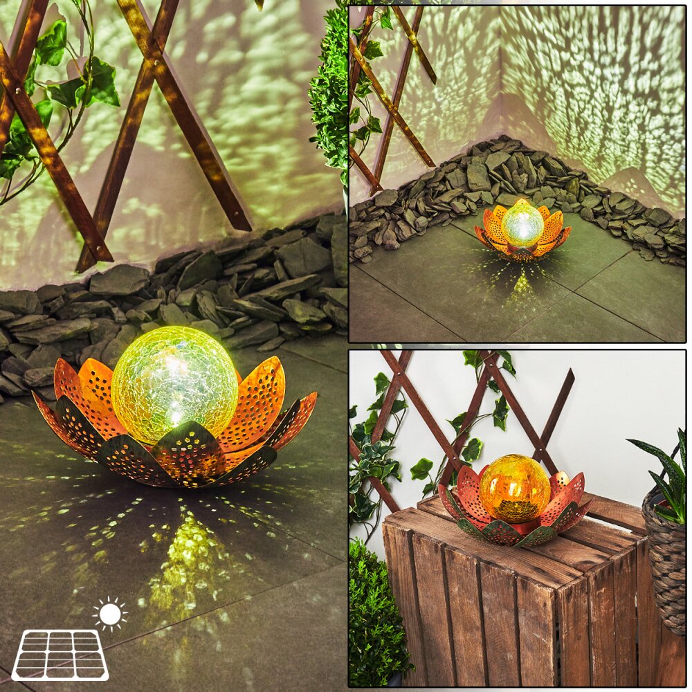 Taft Lampada solare LED Verde, Ramato, 1-Luce main product photo