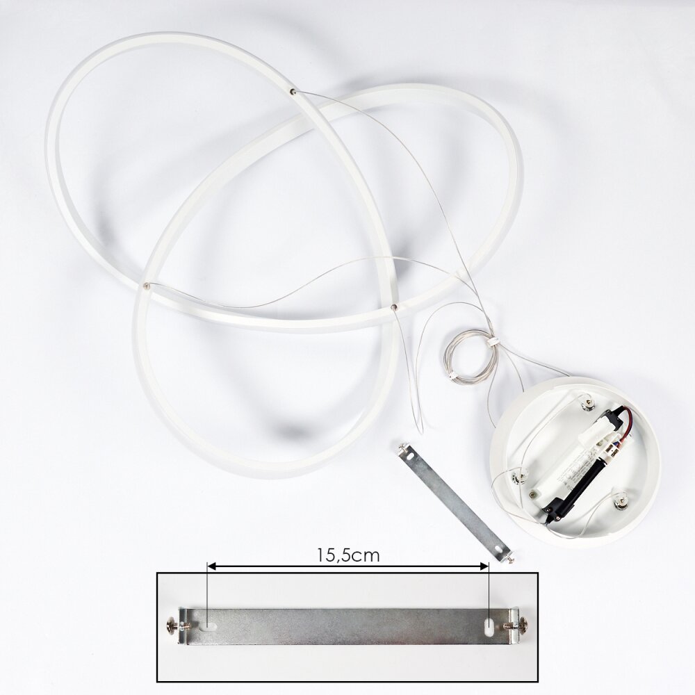 Pitasch Lampadario a sospensione LED Bianco, 1-Luce