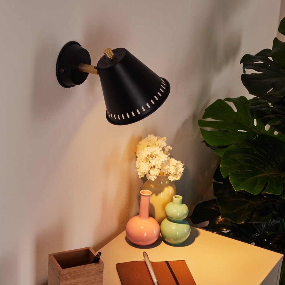 Iasoa Applique Ottone, Nero, 1-Luce