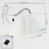 Naouli Applique Cromo, Nero, Bianco, 1-Luce