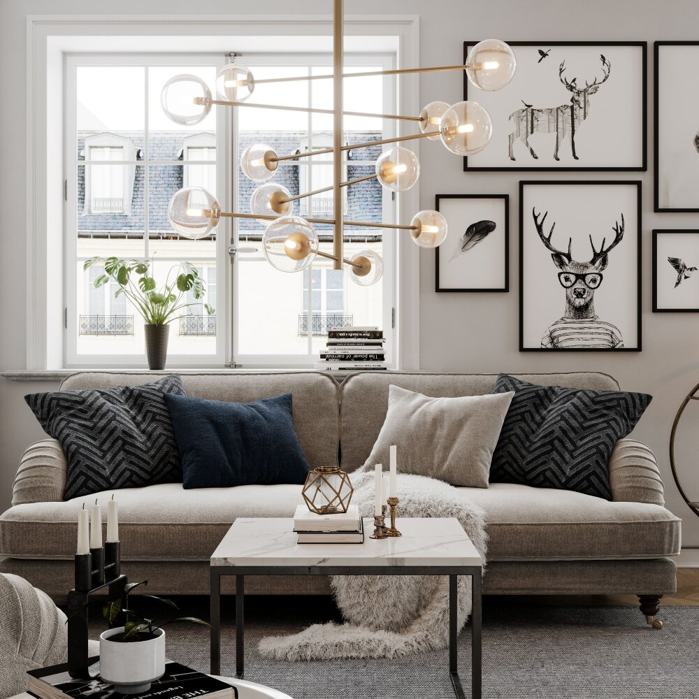By Rydens Avenue Lampadario a sospensione Oro, 12-Luci main product photo