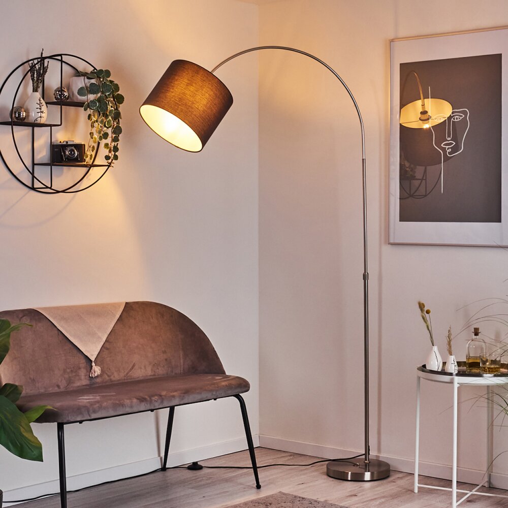 Tise Lampada da terra Nichel opaco, 1-Luce main product photo