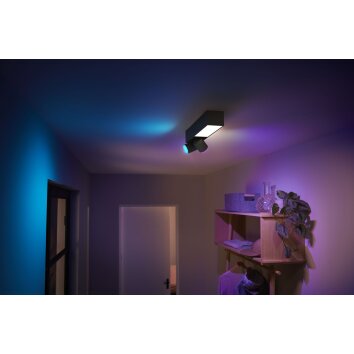 Philips HUE Centris Plafoniera LED Nero, 3-Luci, Cambia colore