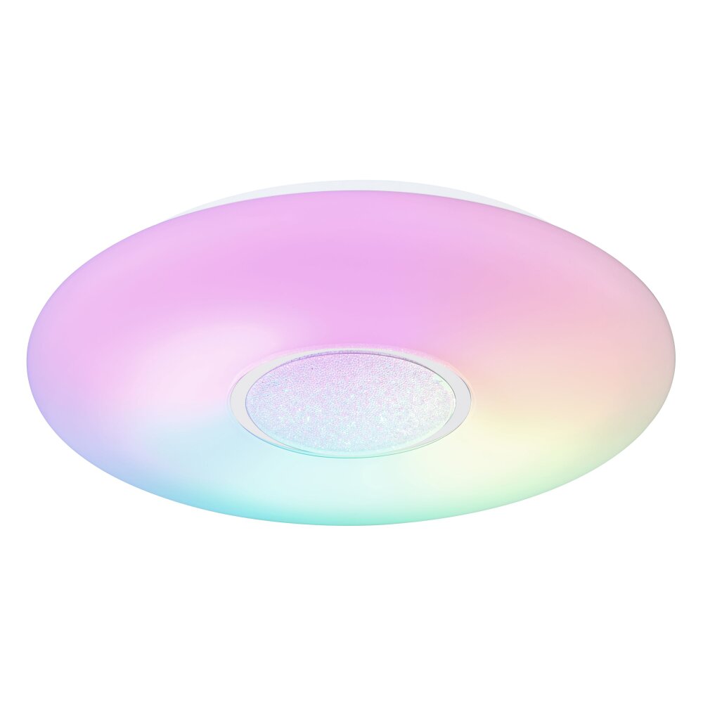 Globo SULLY Plafoniera LED Bianco, 1-Luce, Telecomando, Cambia colore