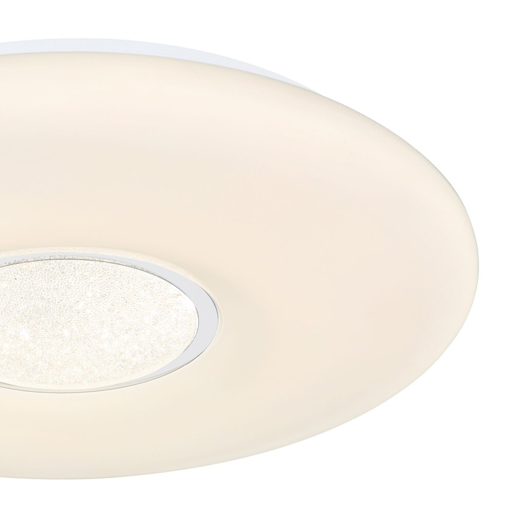 Globo SULLY Plafoniera LED Bianco, 1-Luce, Telecomando, Cambia colore
