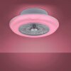 Leuchten Direkt DION ventilatore da soffitto LED Argento, 1-Luce, Telecomando, Cambia colore