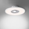 Leuchten Direkt FLAT-AIR ventilatore da soffitto LED Argento, 1-Luce, Telecomando