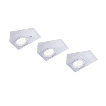 Leuchten Direkt THEO Illuminazione sottopensile LED Acciaio inox, 3-Luci