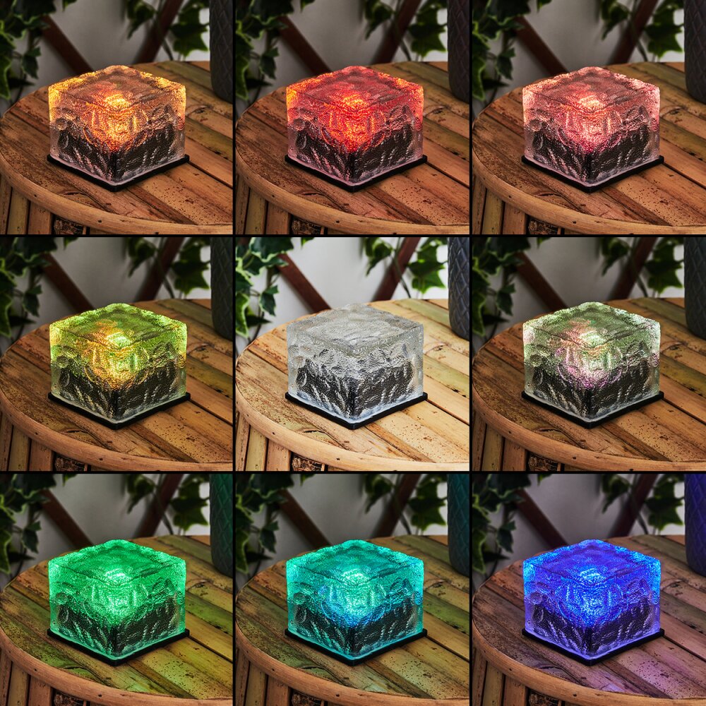 Gressela Lampada solare LED Nero, Bianco, 1-Luce, Cambia colore