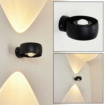 Andersro Applique da esterno LED Nero, 2-Luci