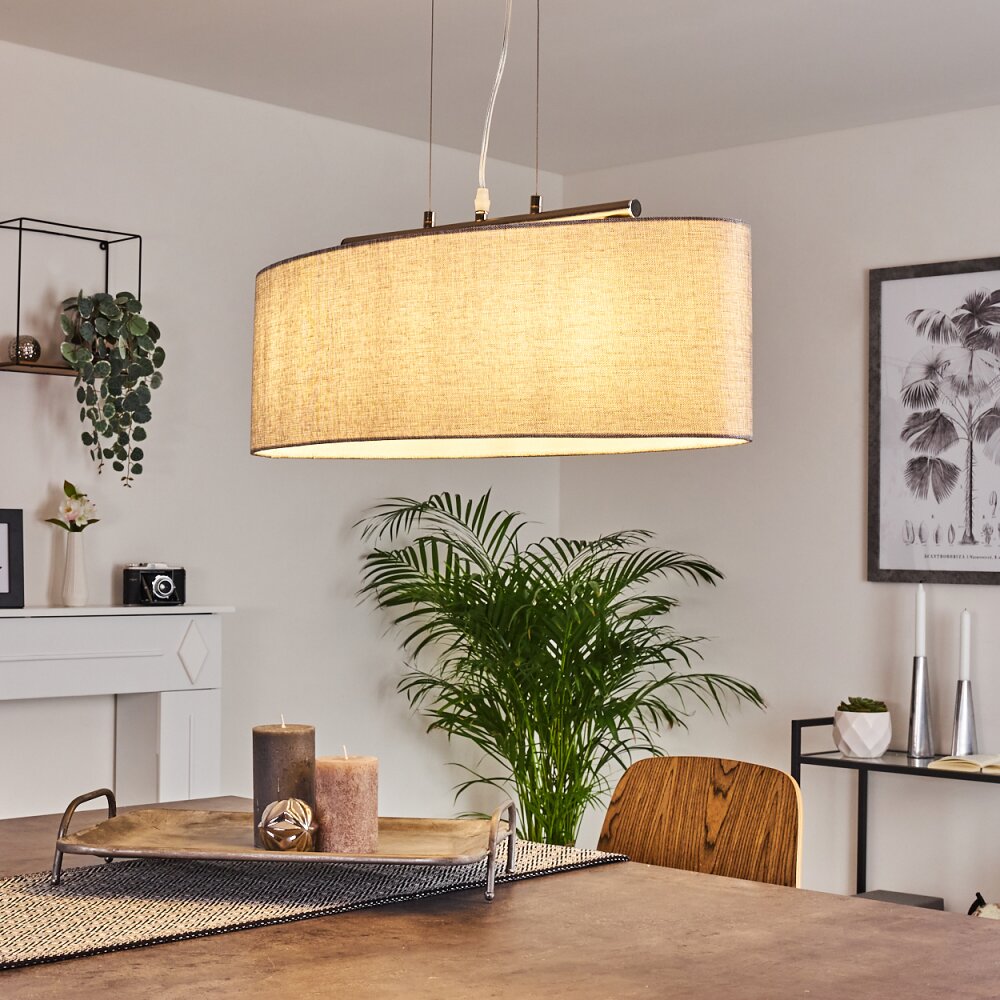 Tallaboa Lampada a Sospensione Grigio, Nichel opaco, 3-Luci main product photo