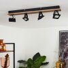 Giresta Plafoniera LED Legno scuro, Nero, 4-Luci