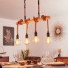 Vitlanda Lampada a Sospensione Marrone, Legno chiaro, Nero, 4-Luci