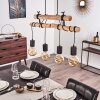 Ajaccio Lampada a Sospensione Legno chiaro, Nero, 4-Luci