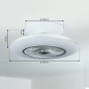 Chaville ventilatore da soffitto LED Bianco, 1-Luce, Telecomando